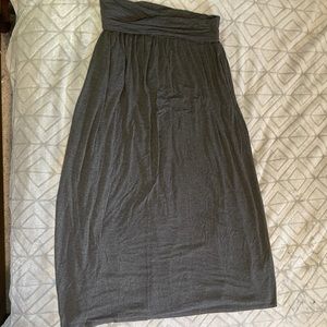 Dark grey floor length skirt